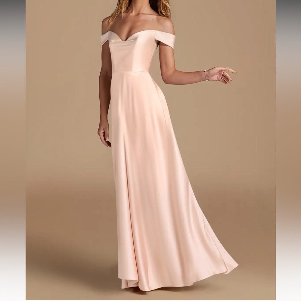 Azazie Rose Gold Metallic Satin A8